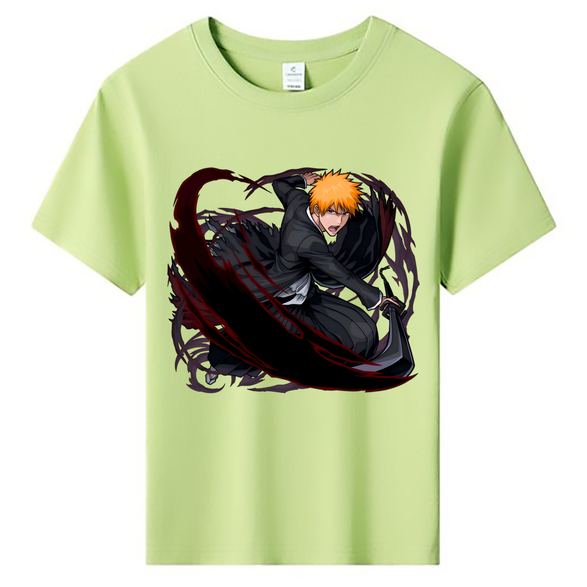 （画像用） ブリーチ 黒崎一護（くろさき いちご）BLEACH Kurosaki Ichigo 綿100％キッズTシャツ（フロントプリント）